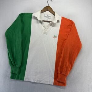 Vintage Ireland Rugby Shirt Mens Large White Flag Murphy Empbroidered USA Made